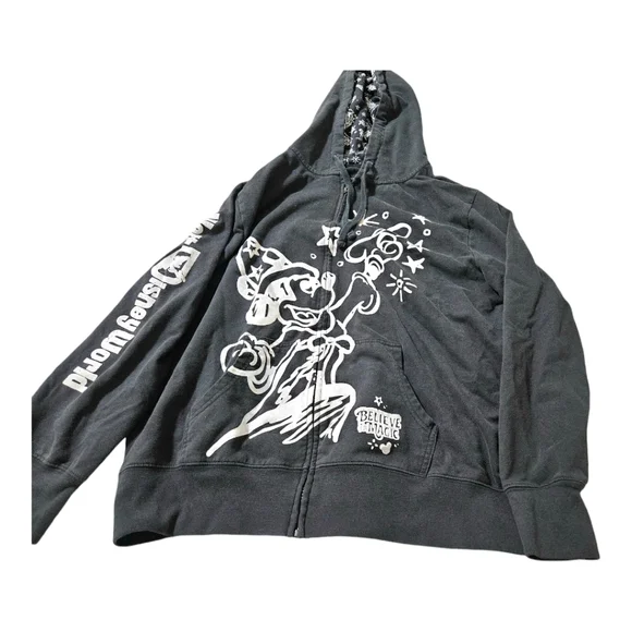 Disney Parks Mickey Believe in Magic black hoodie size 1x - Picture 1 of 5